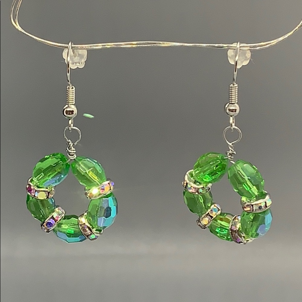 20120 ⭐️Green Christmas wreath earrings⭐️